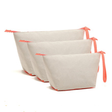 wholesale canvas pencil bag cotton make up bag custom cosmetic bag